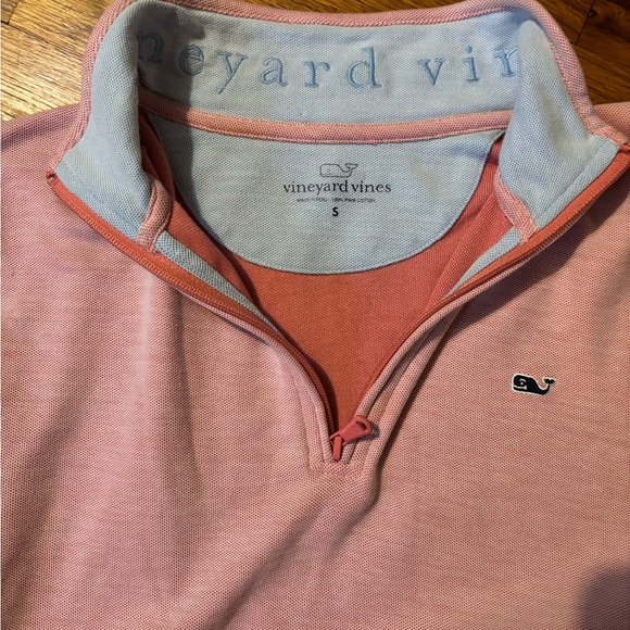 Vineyard Vines Pink Quarter-1/4 Zip Pullover - Picture 5 of 6